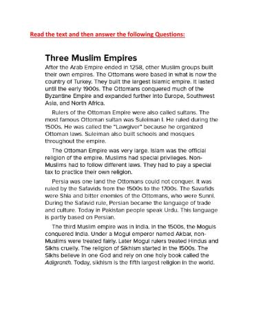 Three Muslim empires