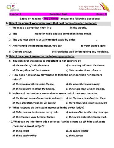 Q2 Selection Test C
