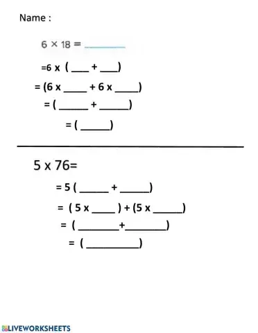Distributive property
