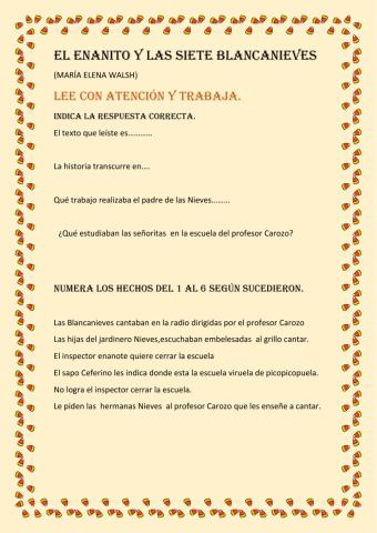 El enano y las siete Blancanieves