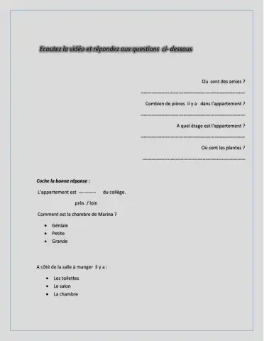 Décrire appartement