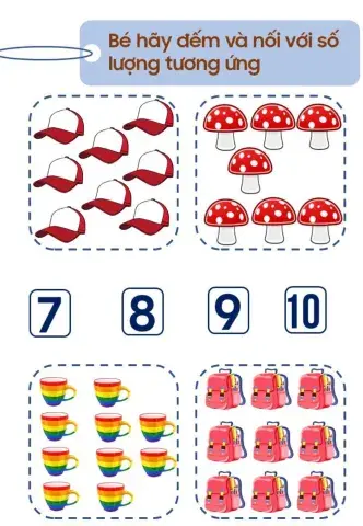 Đếm và nối số tương ứng