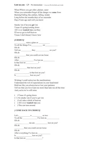 Song: Lost on you - LP