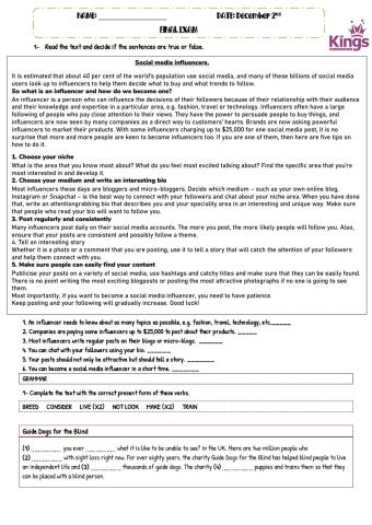 Final exam- pre-first