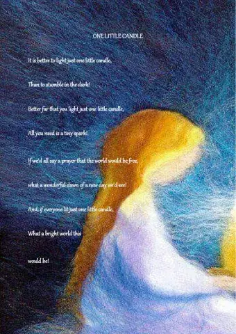 One Little Candle  - a song