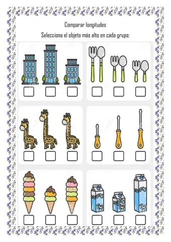 Comparar longitudes de objetos