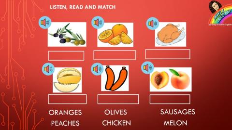 Food: LISTEN, READ AND MATCH