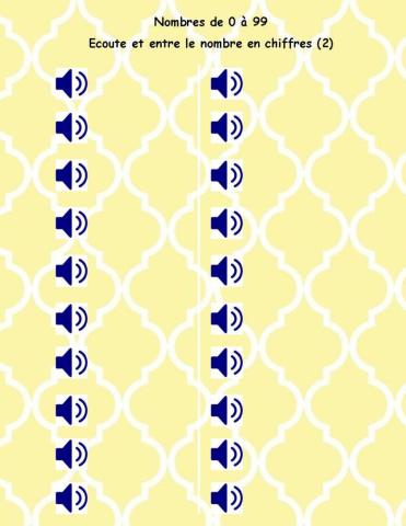 Nombres 0-99 - L - Ecoute et entre le nombres (2)