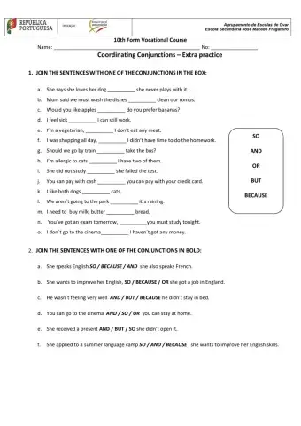 Coordinating Conjunctions