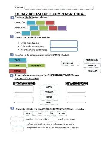 Repaso lengua castellana