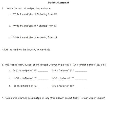Math Module 3 Lesson 24