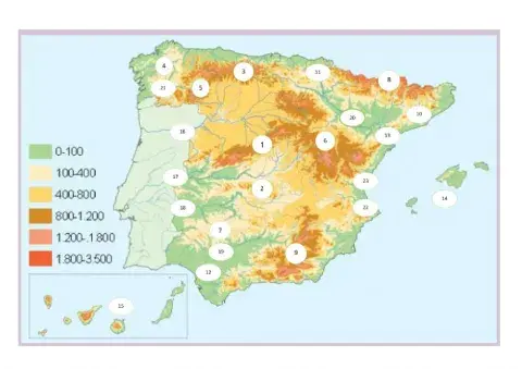 Relevo de Europa e España
