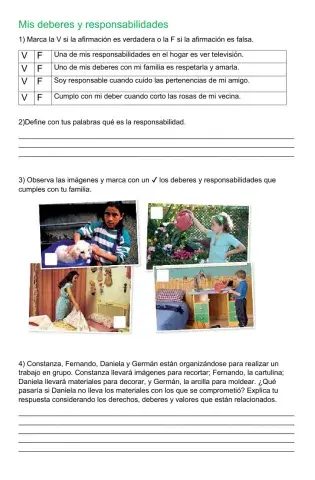 Mis deberes y responsabilidades