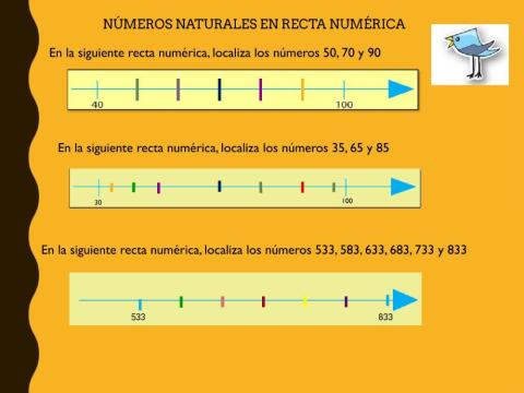 Numeros naturales en recta numérica