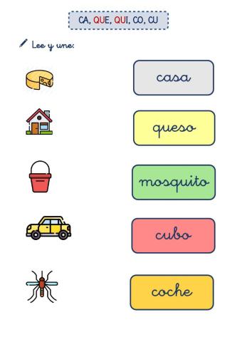Ca,que,qui,co,cu