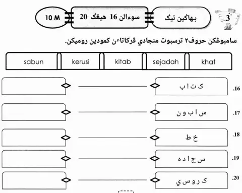 Pelajaran Jawi : Kata Serapan Bahasa Arab