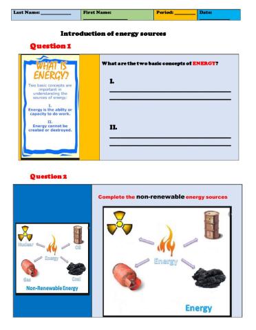 Introduction to Energy Sources