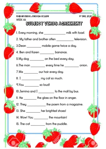 Subject verbs agreement