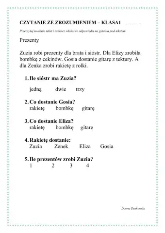 Czytanie ze zrozumieniem