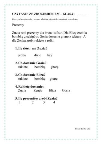 Czytanie ze zrozumieniem