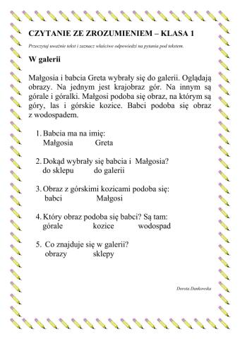 Czytanie ze zrozumieniem