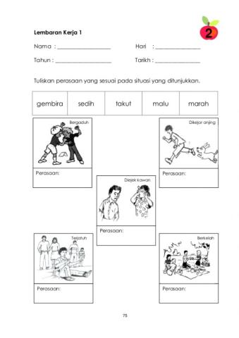 Pendidikan kesihatan tahun 1 (jaga emosi)