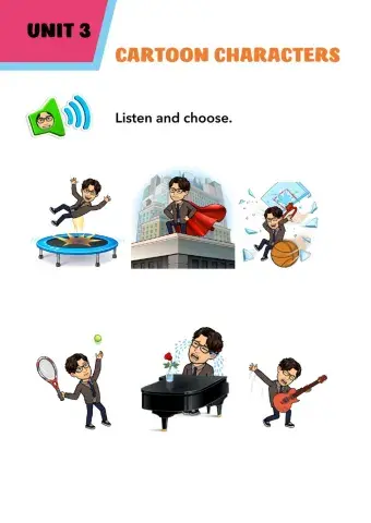 Unit 3 Cartoon Characters