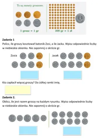 Obliczenia pieniężne - grosze, banknoty