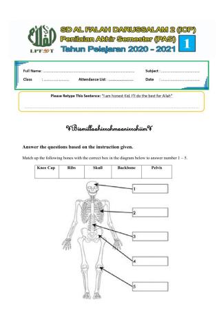 PAS Science 4 Grader 2020
