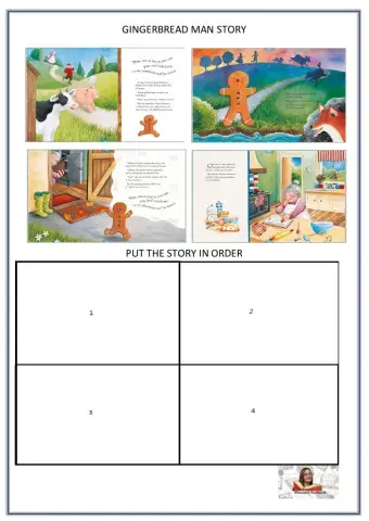 Gingerbread man story sequence