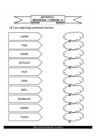 Latihan Prasekolah Matematik