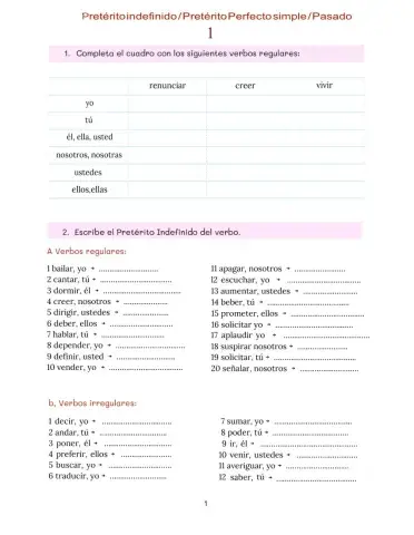 Pretérito Indefinido-1