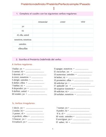 Pretérito Indefinido-1
