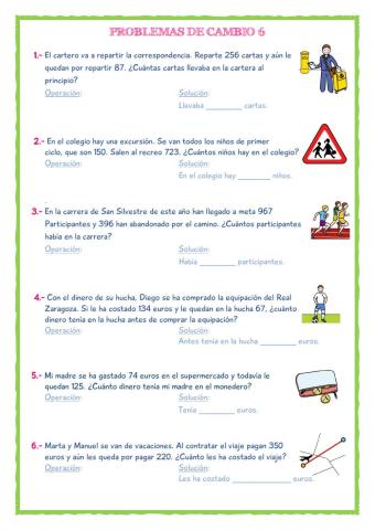 Problemas de cambio 6