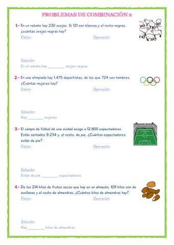 Problemas de combinación 2