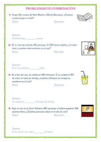 Problemas de combinación