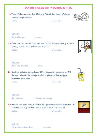 Problemas de combinación