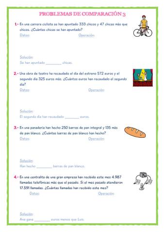 Problemas de comparación