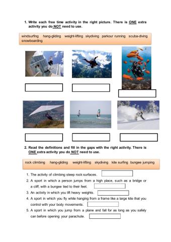 Free time activities