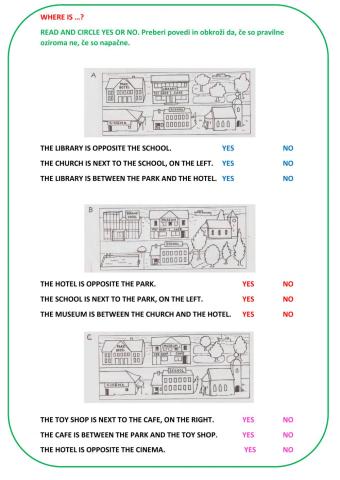 Prepositions -buildings