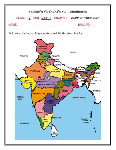 Fill in the blanks - Mapping your way