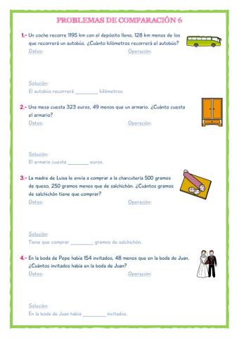 Problemas de comparación