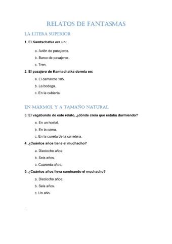 Relatos de fantasmas