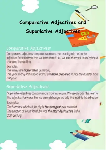 Year 5 Grammar Comparative and Superlative
