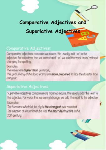 Year 5 Grammar Comparative and Superlative