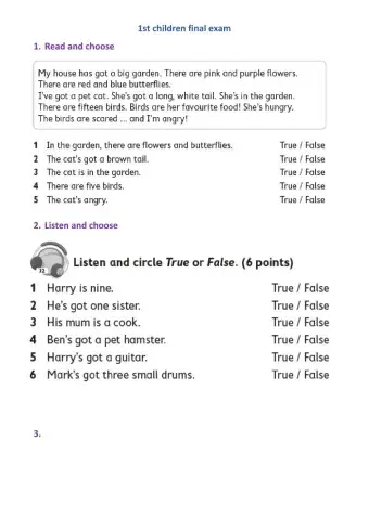 1st children final exam