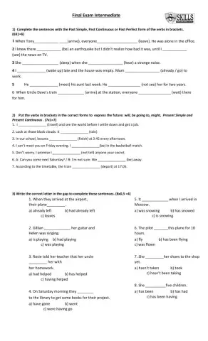 Intermediate final grammar 3