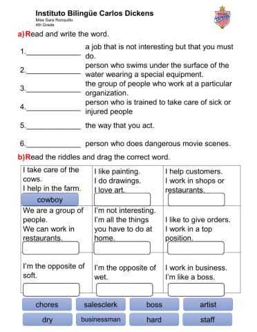 Vocabulary Practice - November 3rd