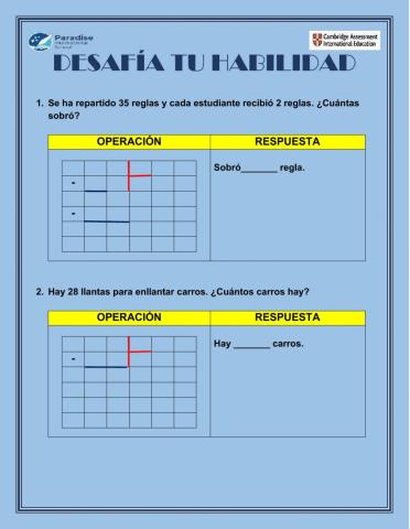 La división: Clases.