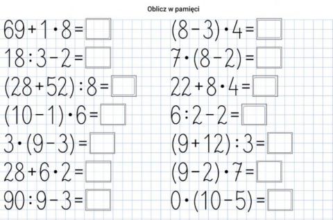 Kolejność działań